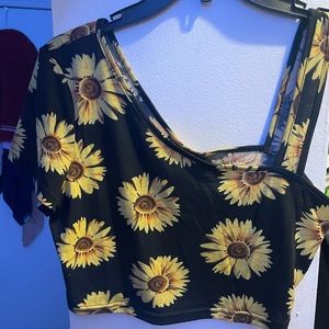 Sunflower crop top